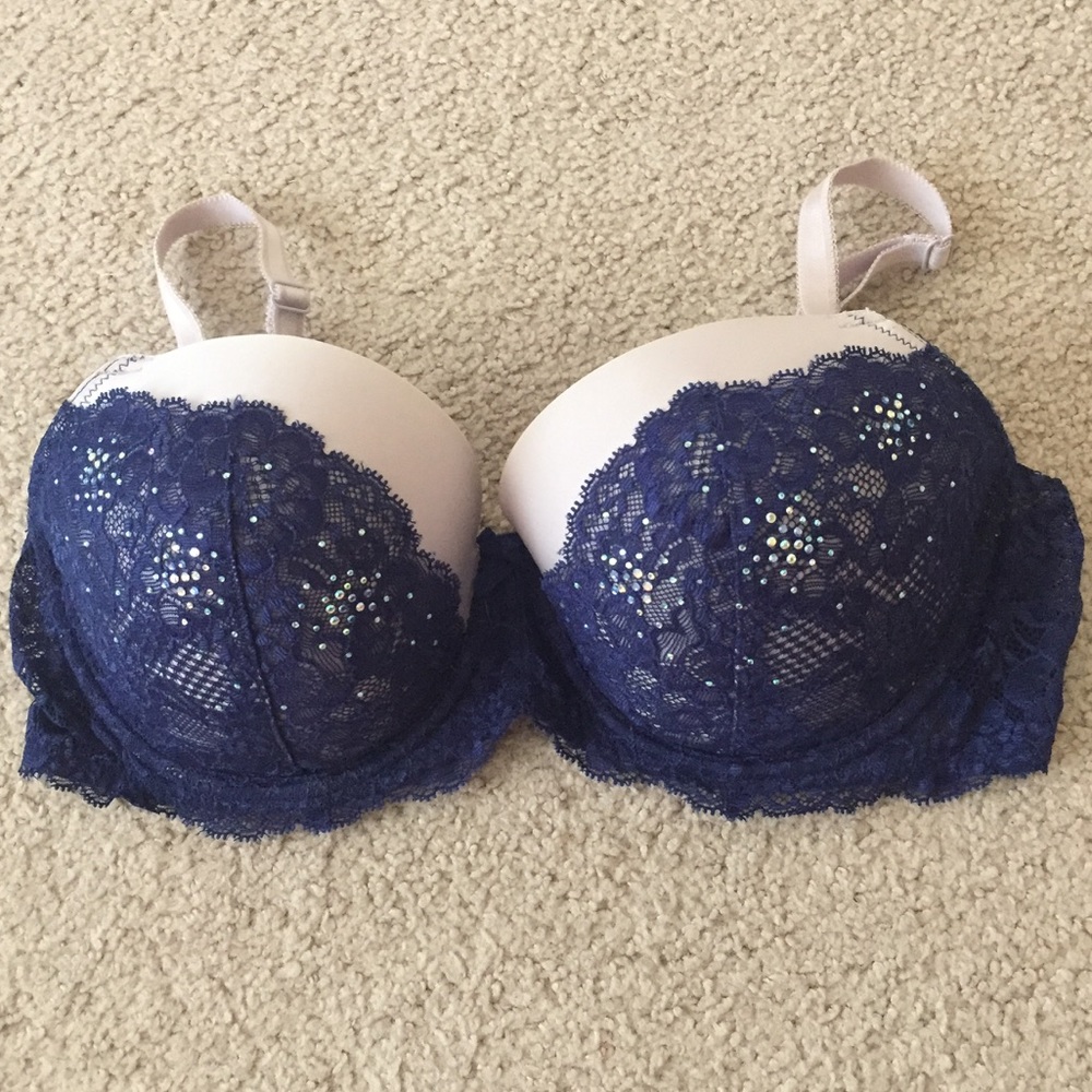 Dark Blue Victoria's Secret Dream Angels Bra 36D